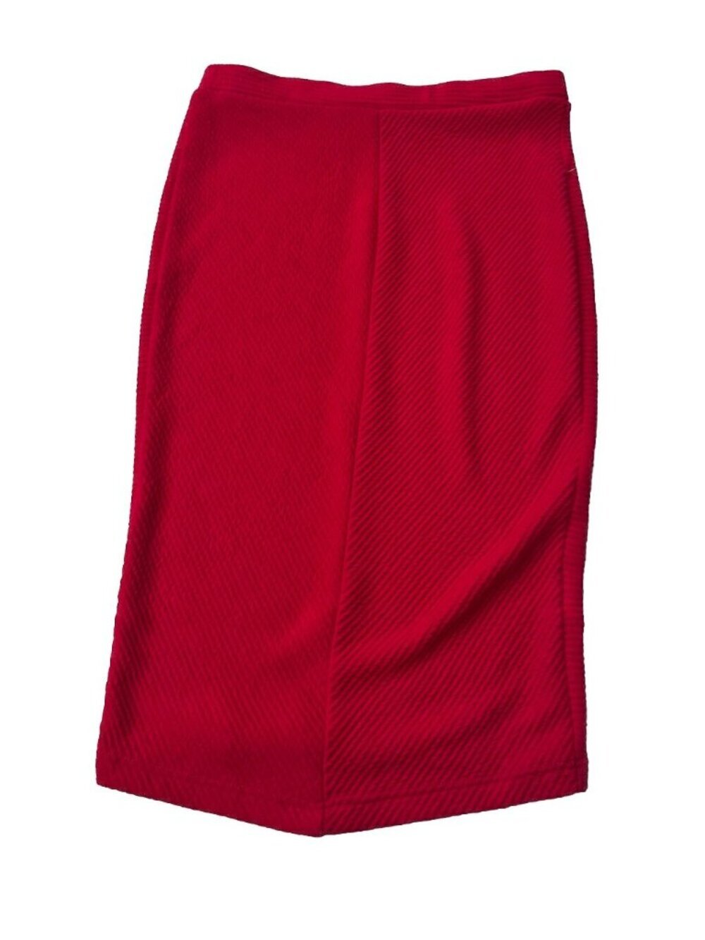 Lush Women’s Red Knit Ribbed Mini Skirt Size S NWT Stretchy Pull-On Waist - Picture 8 of 10